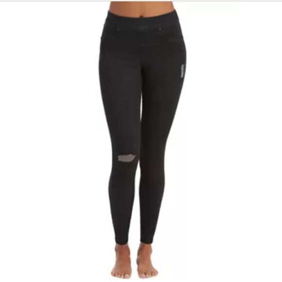 Spanx Released Hem Distressed High Rise Skinny Fit Denim Pants - Picture 1 of 7